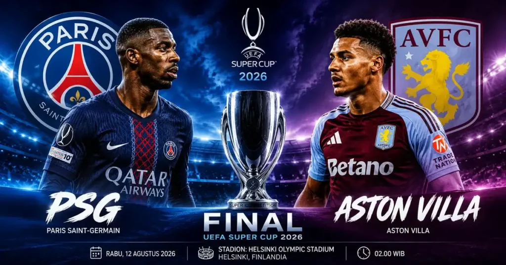 Prediksi PSG vs Aston Villa 13 Agustus 2026
