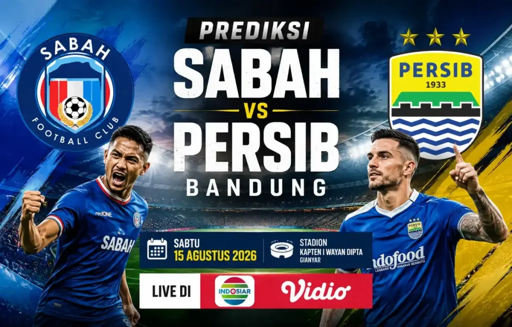 Prediksi Sabah vs Persib Bandung 15 Agustus 2026
